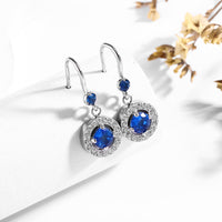 Zircon-inlaid 18K stainless steel stud gold titanium steel earrings