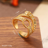 Natural stone geometric ring