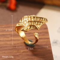 Natural stone geometric ring