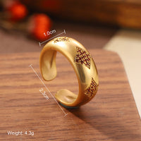 Natural stone geometric ring