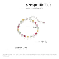 Brass zircon bracelet