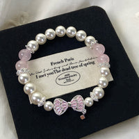 Swarovski Pearl Love Bow Pentacle Zircon Bracelet