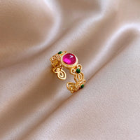 Real gold electroplated zircon split ring