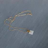 S925 silver needle high-quality stitching white shell necklace earrings set