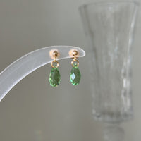 Hand-made Swarovski multicolor crystal earrings S925 silver needle