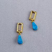 Natural lapis lazuli necklace earrings set