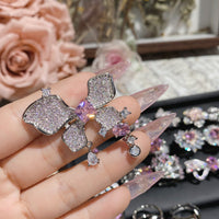 Pink zircon ring plated with 18K gold