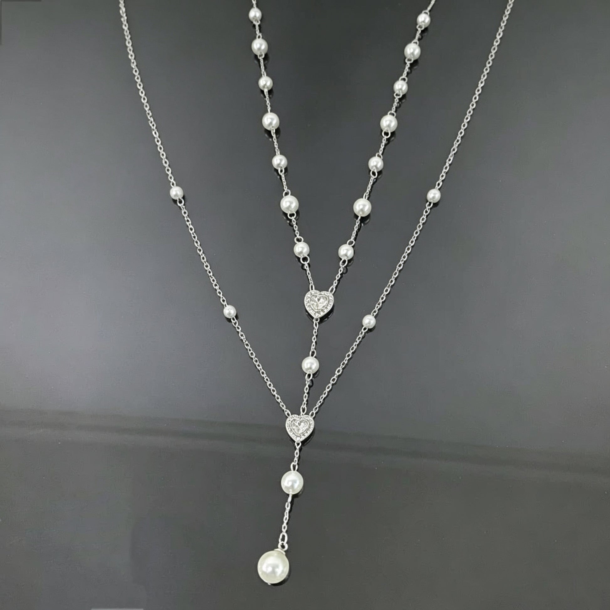 Crystal Heart Jewelry Set | Luxury Rhinestone