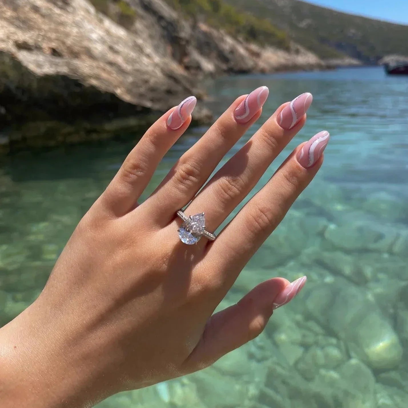 GLACIAL PEAR RING