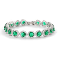 Hollow round bracelet with gold-plated inlaid zircon