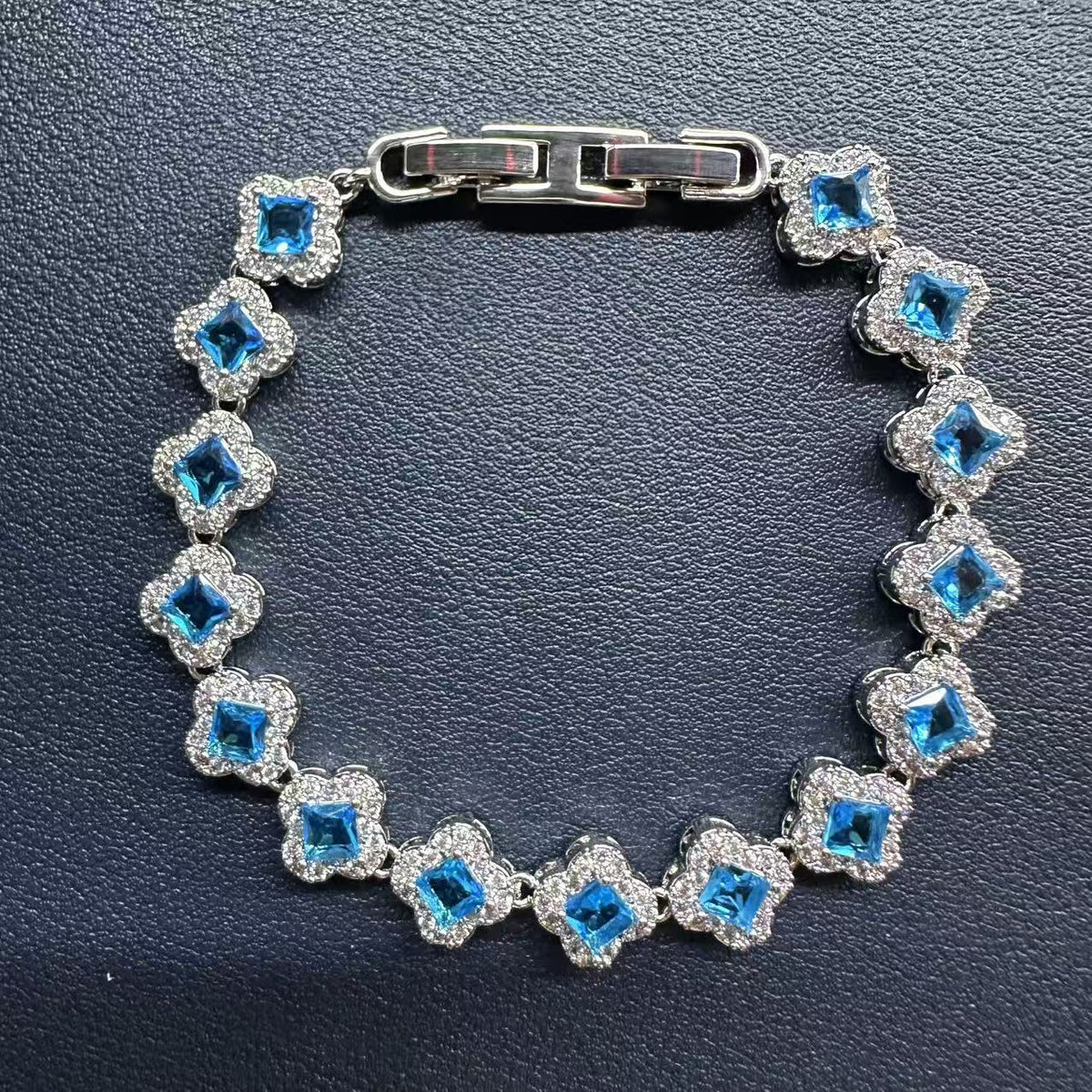 Brass zircon bracelet