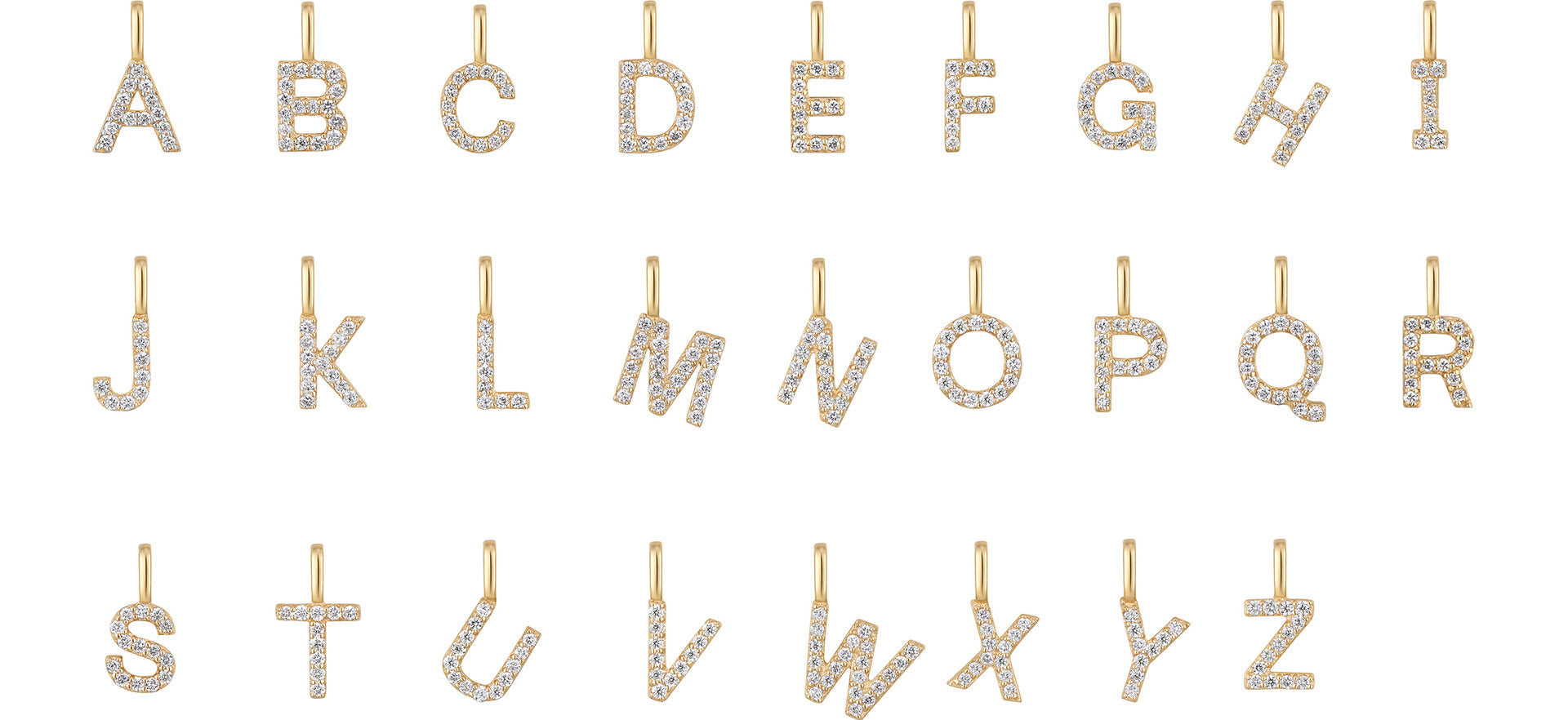 Your name ~S925 sterling silver plated with 14K gold 26 letters necklace pendant cute mini couple DIY