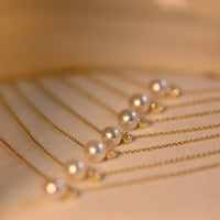 S925 Silver-plated 18K Gold Pearl Pearl Necklace