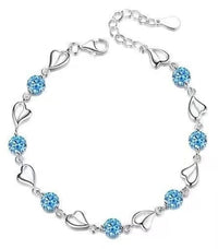 S925 sterling silver in the heart of the sea zircon heart bracelet