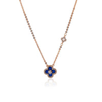 Natural Fritillaria Lucky Clover Bracelet Necklace Set