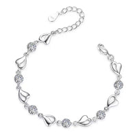 S925 sterling silver in the heart of the sea zircon heart bracelet