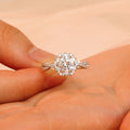 S925 silver one carat D color Mosan diamond ring