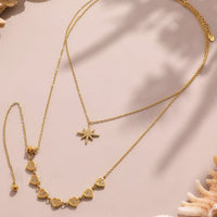 Eight Pointed Star Zircon Necklace
