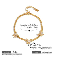 Butterfly Design Double-layer Chain Bracelet