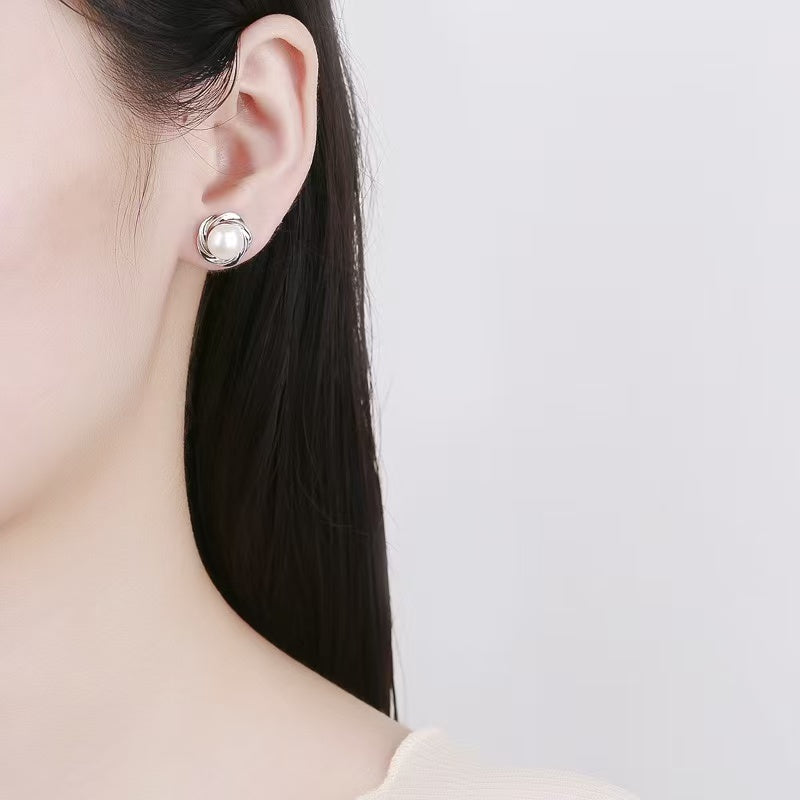 Natural Freshwater Pearls S925 Sterling Silver Earrings