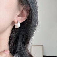 18K Gold Plated Matte Brushed  Earring