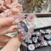 Pink zircon ring plated with 18K gold