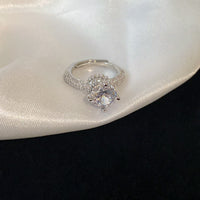 Real gold electroplated zircon split ring