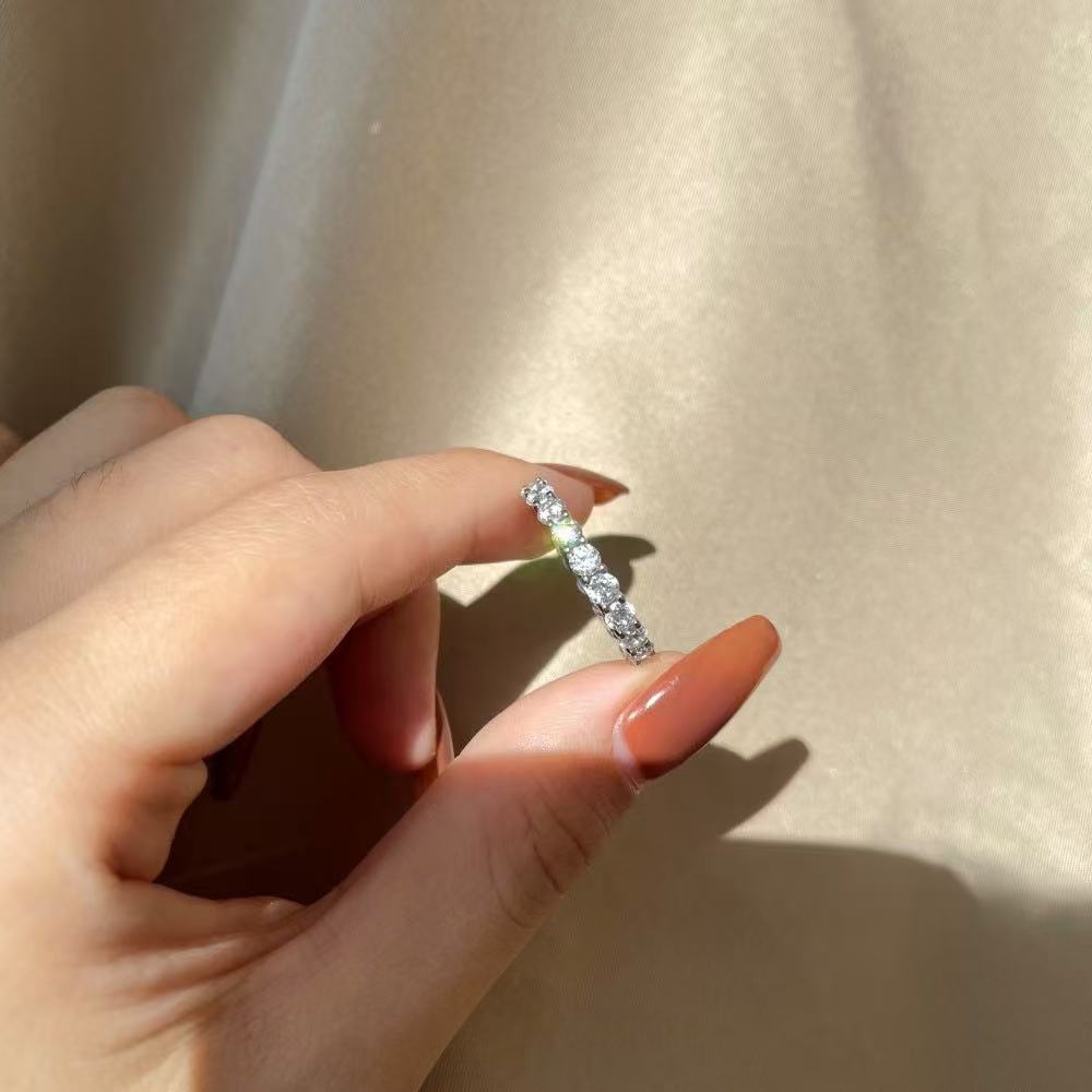 S925 Sterling Silver Full set with Silver Zircon