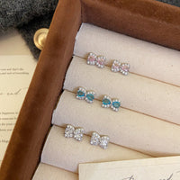 Super Flash Zircon Bow Earrings