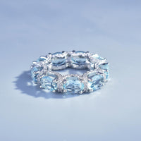 Diamond lace navy bracelet ring