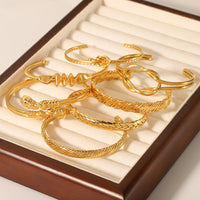 Stainless steel knotted bracelet colorfast 18K gold-plated titanium steel