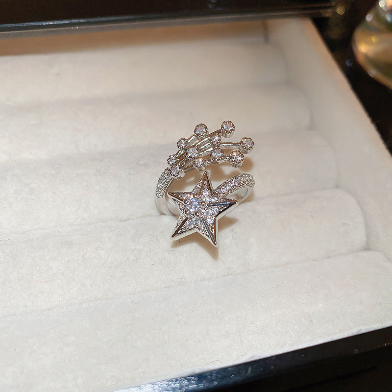 Real gold electroplated zircon split ring