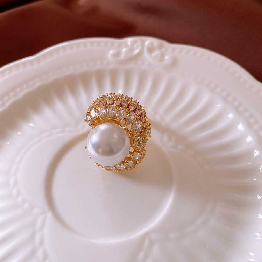 Real gold electroplated zircon split ring