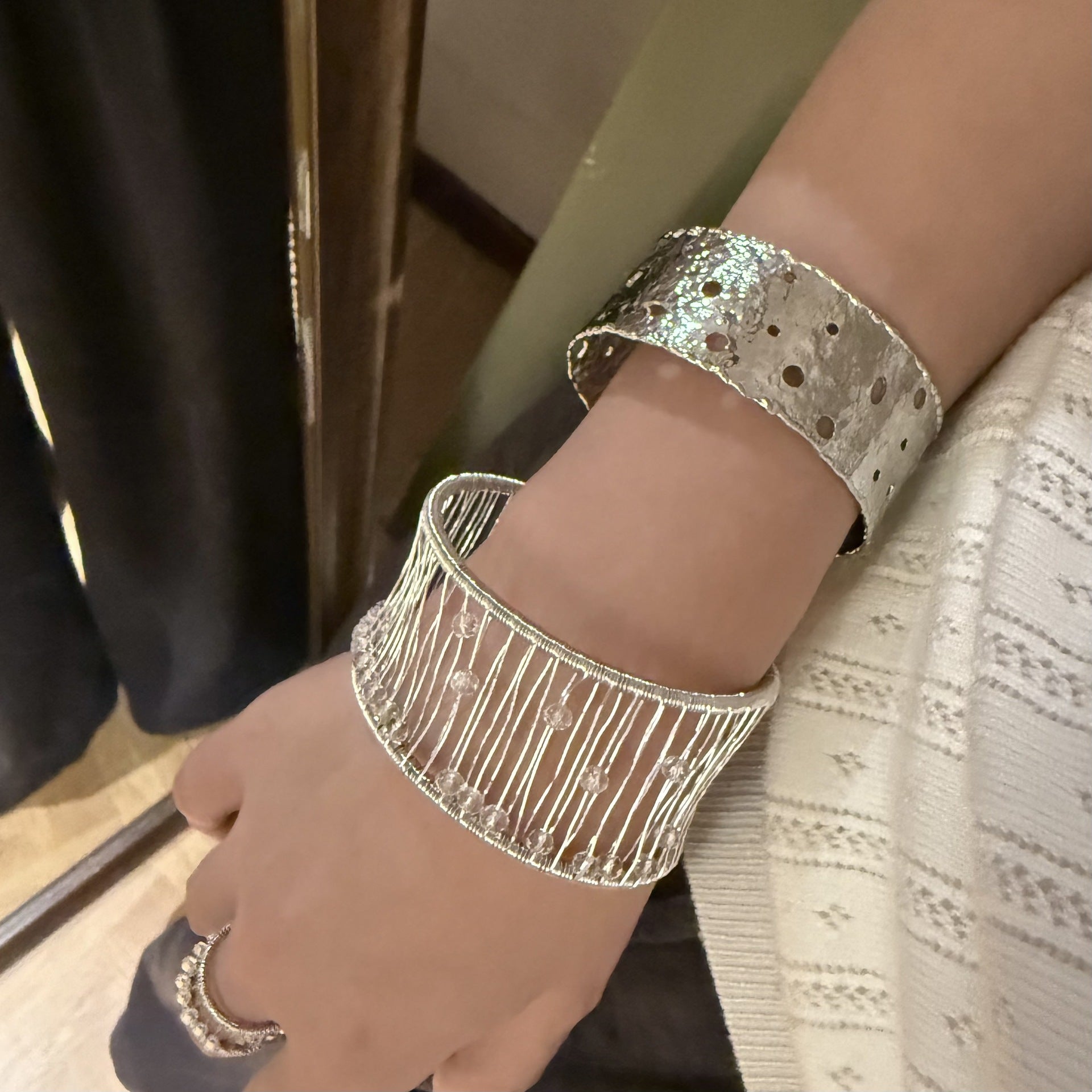 Zircon geometric bracelet