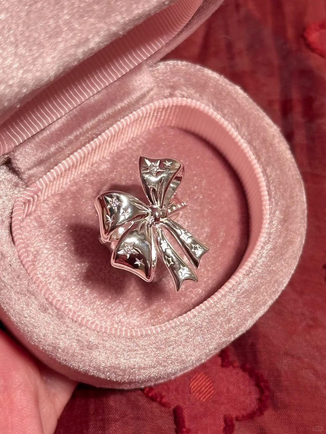 Cute Star Bow Statement Ring - Princess Style