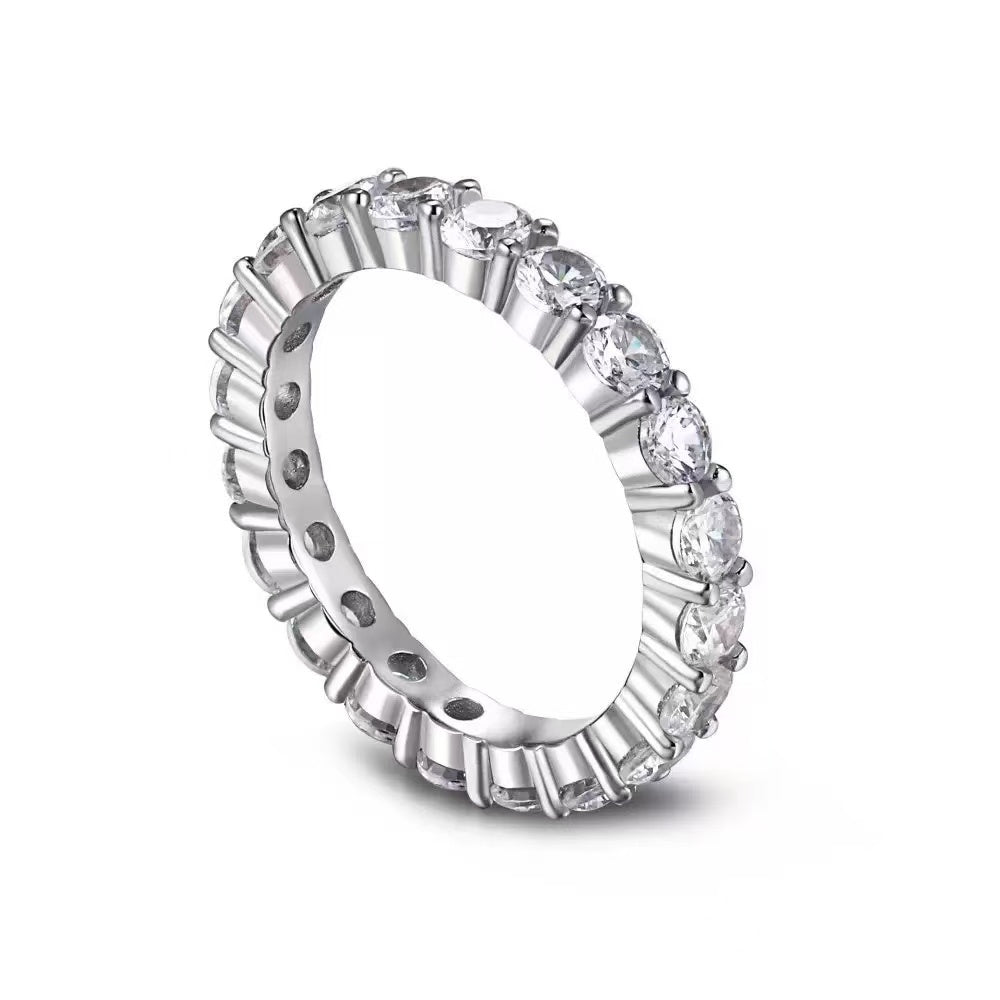 S925 Sterling Silver Full set with Silver Zircon