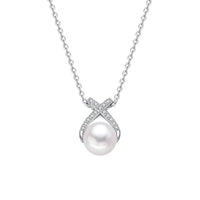 Natural freshwater pearl S925 sterling silver necklace set with 5A zircon