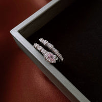 Real gold electroplated zircon split ring