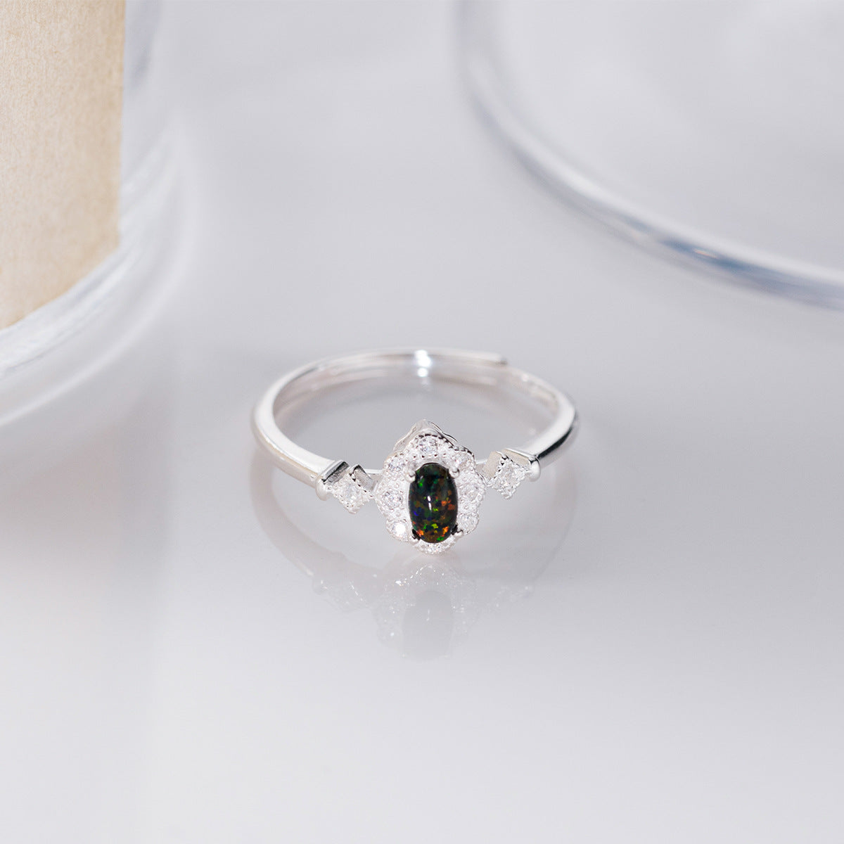 S925 sterling silver diamond ring