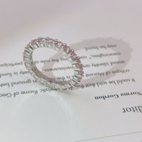 S925 Sterling Silver Full set with Pink Zircon