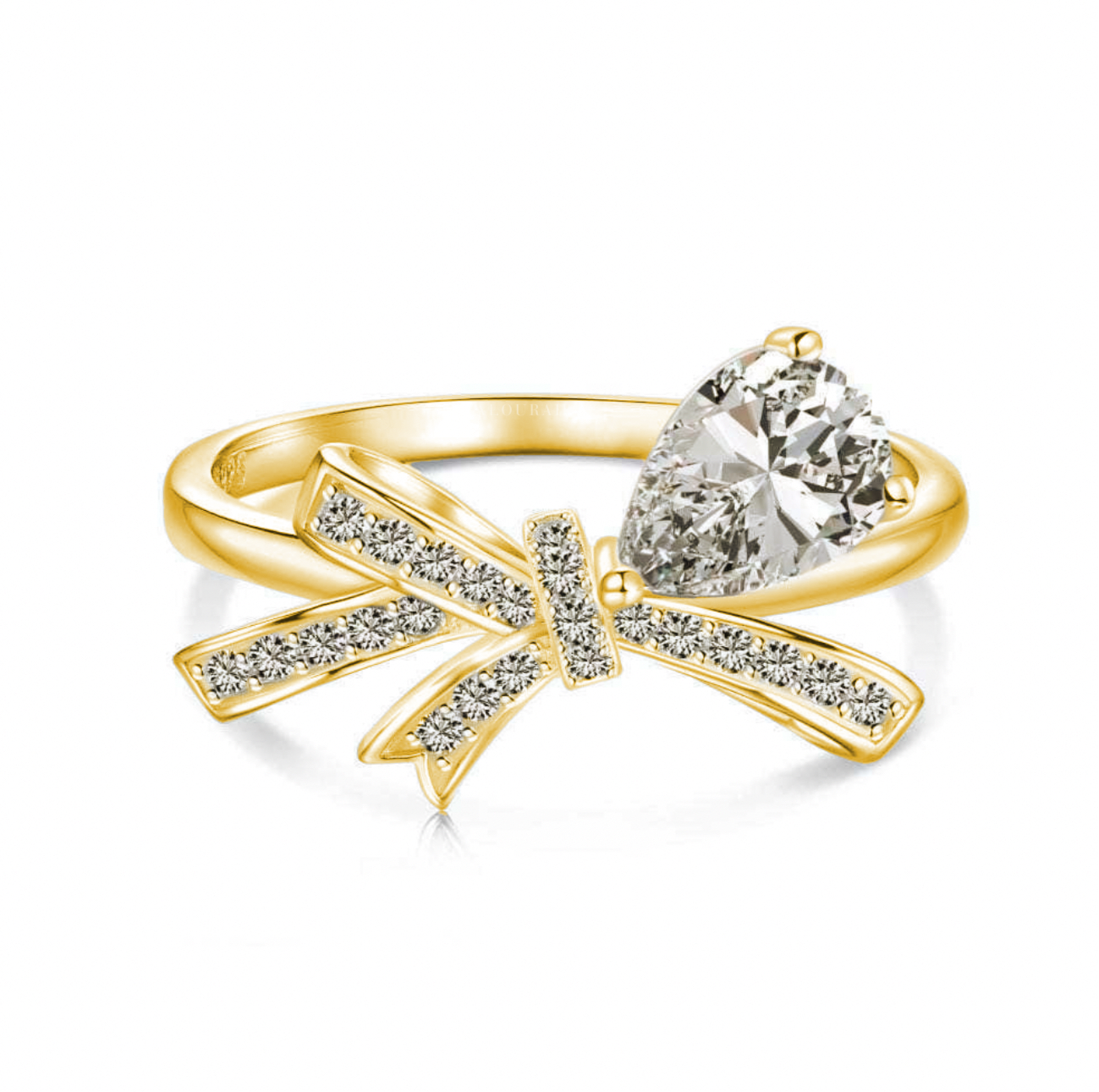 “PRINCESS” GOLD PLATED RING S925 Silver