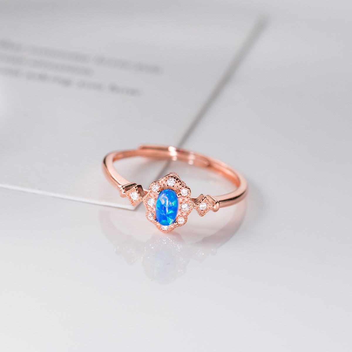 S925 sterling silver diamond ring