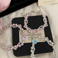 Manta rose Swarovski pearl micro-inlaid zircon bracelet