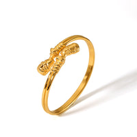 Stainless steel knotted bracelet colorfast 18K gold-plated titanium steel