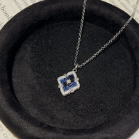 Four-leaf clover blue Peter necklace bracelet ring earrings