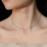 S925 sterling silver gypsophila necklace