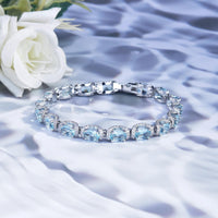 Diamond lace navy bracelet ring