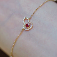 S925 sterling silver 18k gold-plated inlaid zircon gourd necklace bracelet earrings set