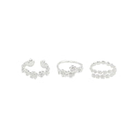 S925 sterling silver flower ring