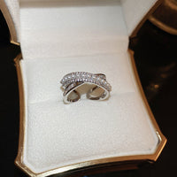 Real gold electroplated zircon split ring
